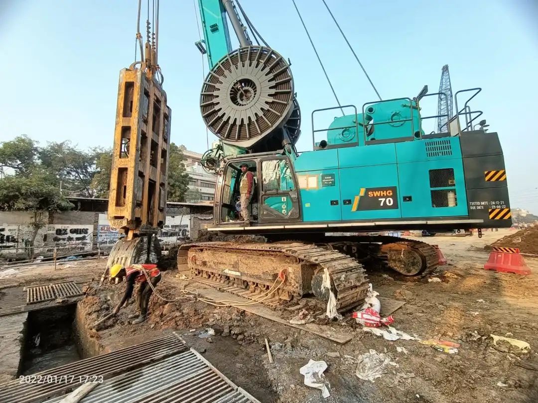 谢谢信！！3044am永利集团智能SWHG70液压抓斗助力外洋基础施工获肯定