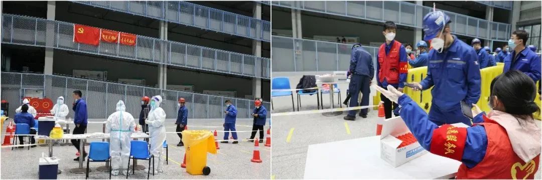 抗疫先锋在行动！！3044am永利集团智能自愿者助力核酸采样